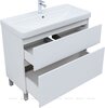 Aquanet 344125 Компл.2 - Тумба Вега 100 напольная 2 ящ. цв. белый глянец (344125)