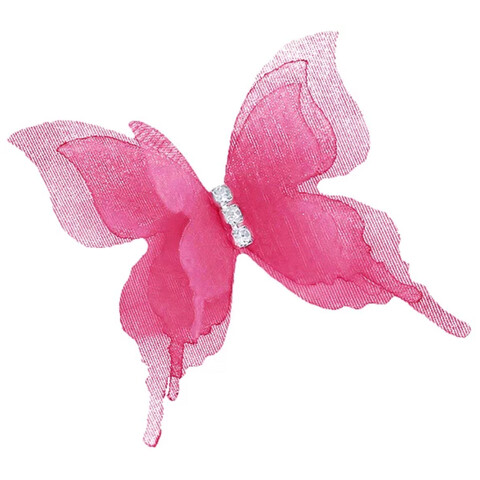 Декоративные бабочки шифоновые, трехслойные, 4,5*5 см