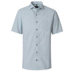 Сорочка мужская Venti Modern Fit 226110131-300 с сине-зеленым принтом, короткий рукав