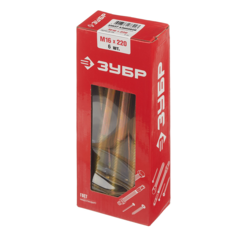 ЗУБР М16 х 220 мм, 6 шт, клиновой анкер (302032-16-220)