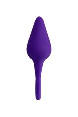 Фиолетовая анальная втулка с ограничительным колечком - 11,5 см. - 