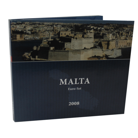 Официальный набор из 8 евромонет Мальты 2008 год с жетоном в оригинальной буклете