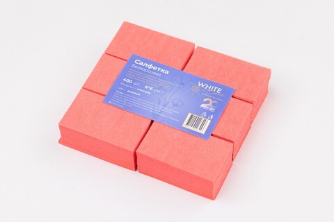 Салфетка маникюрная для искусственных покрытий розовая 4*6 (400 шт) 