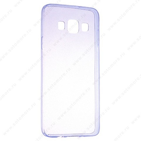 Накладка силиконовая ультра-тонкая для Samsung Galaxy A3 A300 2015 прозрачно-синяя