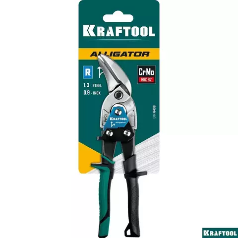 KRAFTOOL Alligator 250 мм, Правые усиленные ножницы по металлу с выносом (2328-OR)