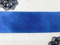 Лента атласная, ш. 5 см, тёмный электрик