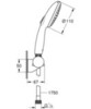 Grohe 2760130E Tempesta 110 Набор с регулируемым держателем для душа, лейка 2 режима, 5,7 л/мин, шланг Relexaflex 1750 мм