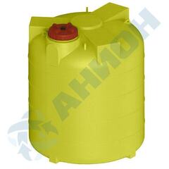 Емкость цилиндр. 5000 л мод.КАС с резьбой и крышкой с клапаном Анион 5000 л. вертикальная (1860x1860x2280см;желтый) - арт.559585