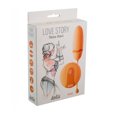 Виброяйцо на пульте управления Lola Love Story Mata Hari orange
