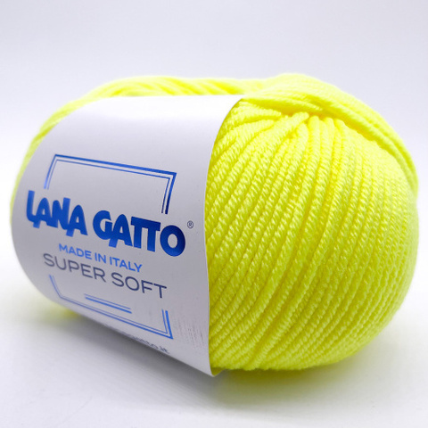 Пряжа Lana Gatto Supersoft 14471 желтый неон