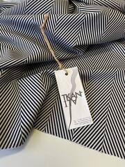 Блузочно-плательный жаккардовый поплин (ALBINI for Versace, 100%хлопок, Черно-белая крупная елочка, 137 гр/м2)