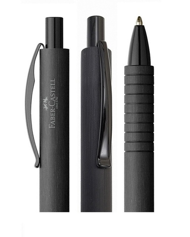 Ручка шариковая Faber-Castell Essentio Aluminium Black  (148427)