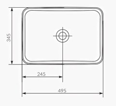 УМЫВАЛЬНИК CERSANIT CREA 50 RECTANGULAR