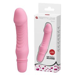 Нежно-розовый мини-вибратор Stev -13,5 см. - 