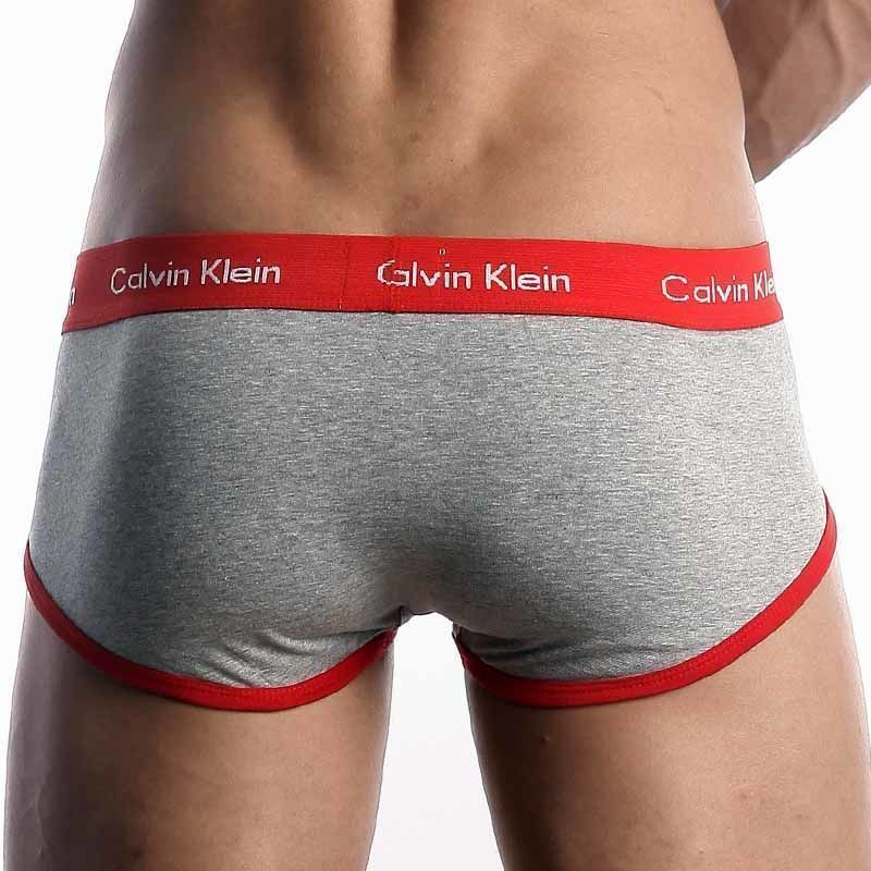 Мужские трусы брифы Calvin Klein 365 Grey Red Brief