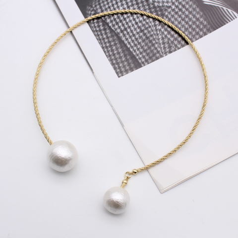 Чокер Katya Dzhon Two Pearl (золото)