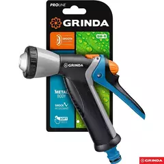 GRINDA BM-R, плавная регулировка, курок сзади, металлический с TPR, поливочный пистолет, PROLine (8-427311)