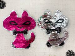 Аппликация пришивная двухсторонняя с пайетками, р. 20х17 см