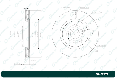 Диск тормозной G-brake  GR-22278