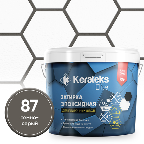 Эпоксидная затирка KERATEKS ELITE, темно-серый 2,5 кг