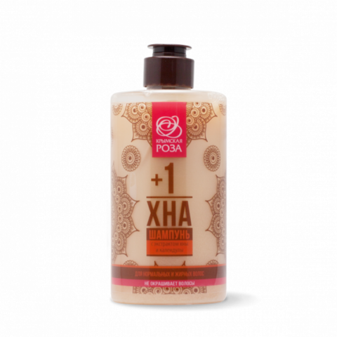 Шампунь для нормальных и жирных волос Хна+1 / Крымская Роза, 450 мл