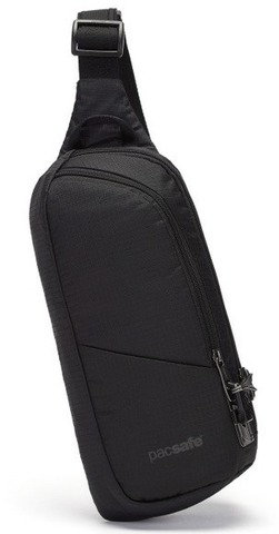 Картинка рюкзак однолямочный Pacsafe vibe 150 черная смола - 1