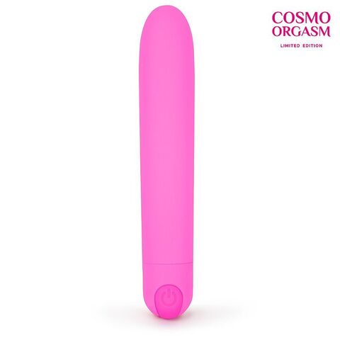 Розовый классический перезаряжаемый мини-вибратор - 12 см. - Cosmo COSMO ORGASM CSM-23169