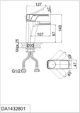 Смеситель для раковины D&K Berlin Freie (DA1432801)