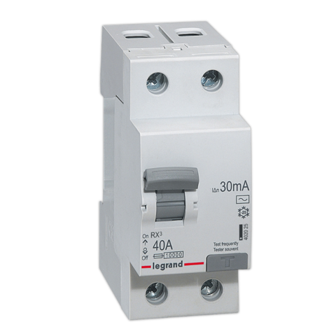 Выключатель дифференционного тока УЗО (ВДТ) RX - 2P - 40 A, 30 мА тип AС. Legrand (Легранд). 402025