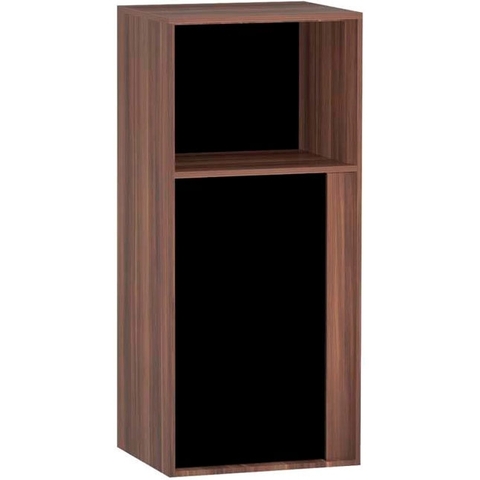 Vitra 58208 Средний шкаф Metropole левосторонний, 40 см,  цвет сливовое дерево, фасад черное акриловое стекло