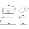 Vitra 65861 Столешница 90 см, правосторонняя, темный вяз
