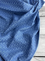 Джинсовая ткань Dior Jeans с логотипом, ярко-синий, Италия