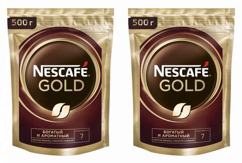 купить Комплект кофе растворимый Nescafe Gold, 500 г пакет х 2 шт