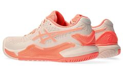 Женские теннисные кроссовки Asics Gel-Resolution 9 - pearl pink/sun coral