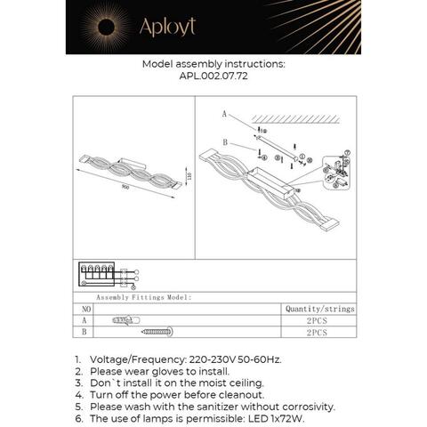 Потолочный светодиодный светильник Aployt Nadayn APL.002.07.72