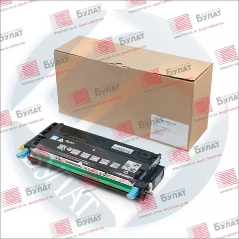 Тонер-картридж БУЛАТ 113R00723 для Xerox Phaser 6180 (Голубой, 6000 стр.), ref