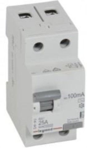 Выключатель дифференционного тока УЗО (ВДТ) RX - 2P - 25 A, 100 мА тип AС. Legrand (Легранд). 402028