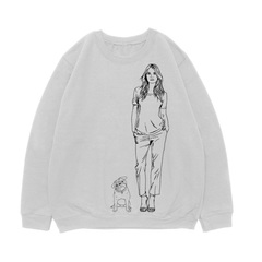 Свитшот "Мопс с хозяйкой"