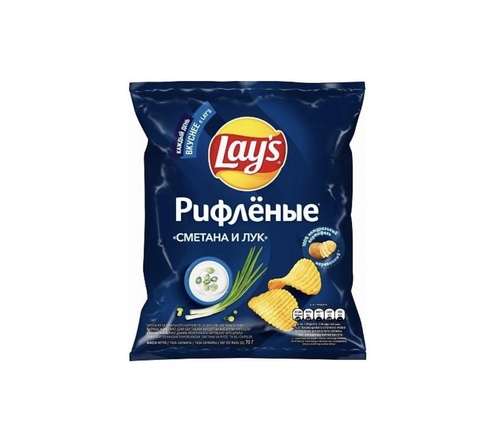 Чипсы Лейс 70г Сметана Лук, шт