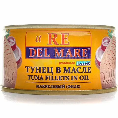 Тунец Барс il Re del Mare в масле макрелевый филе ж/б 185г ключ, шт