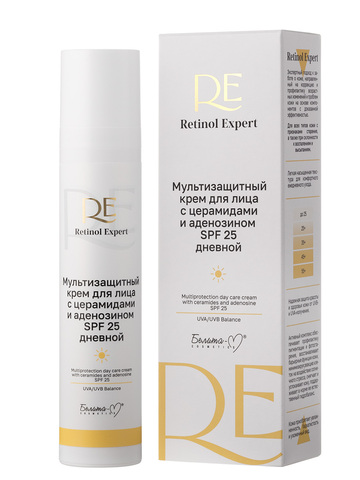 Белита-М Retinol Expert Крем для лица дневной Мультизащитный с церамидами и аденозином SPF 25 50г