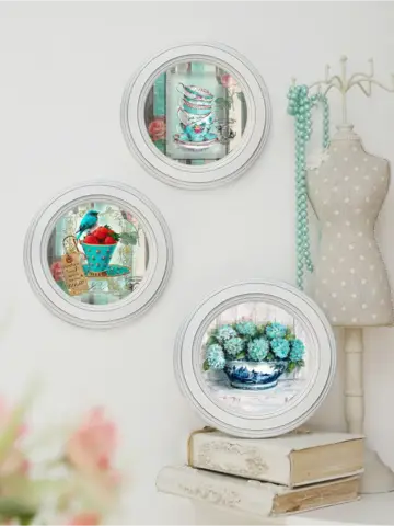 Картины на стену интерьерные на холсте 3 шт. 17.5 см