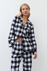 Пижама женская со штанами ARUELLE ANGELICA | Черный + белый