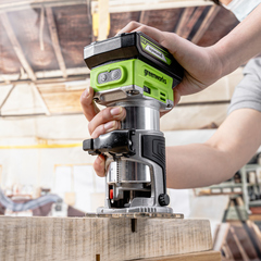 Фрезер аккумуляторный Greenworks G24RO 24V, без АКБ и ЗУ