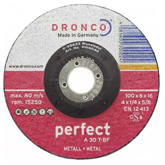 Шлифовальный диск A30T 100х6 Dronco 3106040