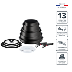 Набор посуды со съемной ручкой Tefal Ingenio Unlimited 13 предметов L7639002