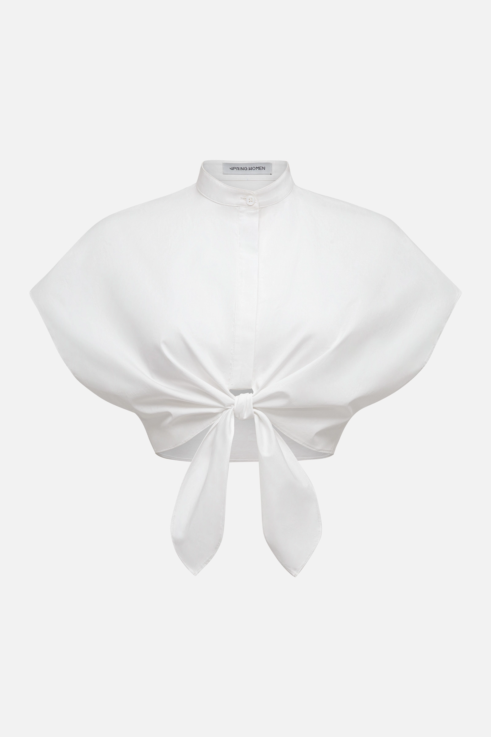 Рубашка укороченная на завязке