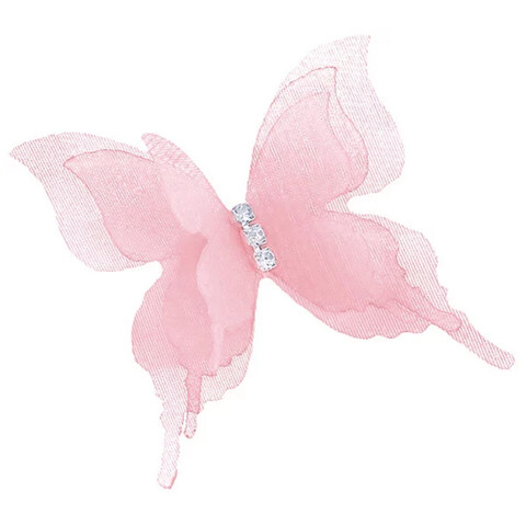 Декоративные бабочки шифоновые, трехслойные, 4,5*5 см