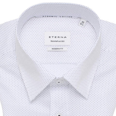 Сорочка мужская Eterna Modern Fit 1392-X181-18 белая в точечки