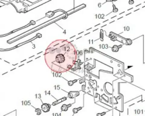 Соединительная шестерня блока переработки Ricoh AB011461